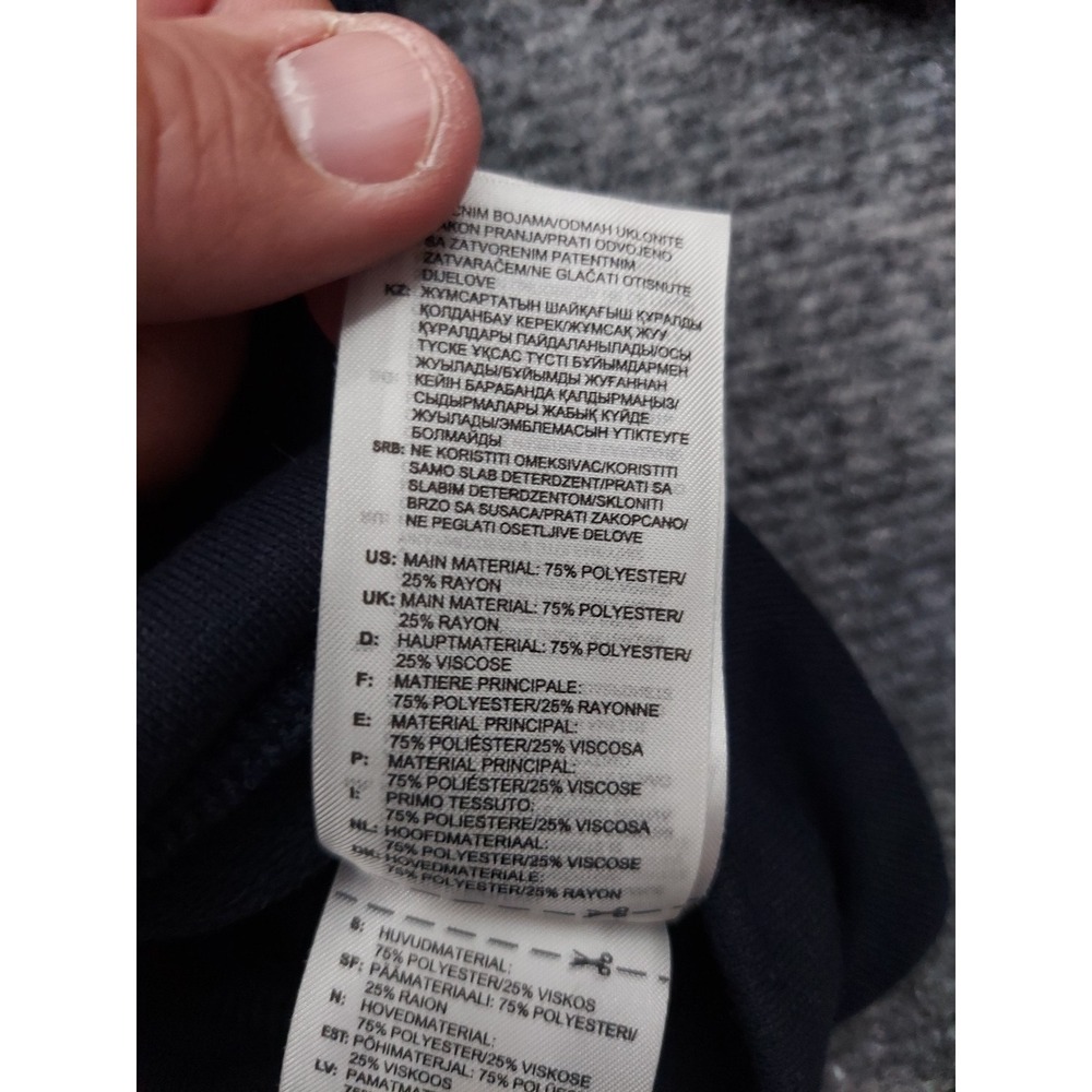 Adidas Track Jacket Mens XL Blue Full Zip Athletic Hooded Pockets Athleisure Gym - Picture 5 of 11